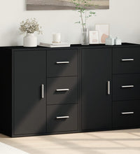 Sideboards 2 Stk. Schwarz 60x31x70 cm Holzwerkstoff