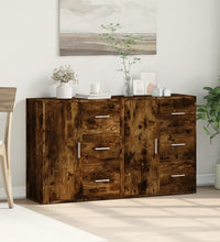 Sideboards 2 Stk. Räuchereiche 60x31x70 cm Holzwerkstoff