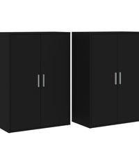 Sideboards 2 Stk. Schwarz 60x31x84 cm Holzwerkstoff