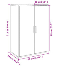 Sideboards 2 Stk. Betongrau 60x31x84 cm Holzwerkstoff