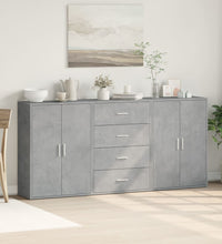 Sideboards 3 Stk. Betongrau 60x31x84 cm Holzwerkstoff