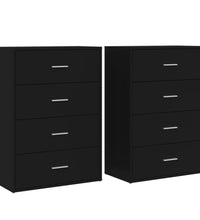 Sideboards 2 Stk. Schwarz 60x31x84 cm Holzwerkstoff