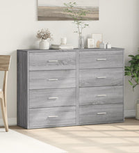 Sideboards 2 Stk. Grau Sonoma 60x31x84 cm Holzwerkstoff