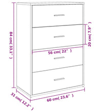 Sideboards 2 Stk. Grau Sonoma 60x31x84 cm Holzwerkstoff