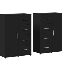 Sideboards 2 Stk. Schwarz 60x31x84 cm Holzwerkstoff