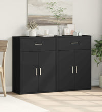 Sideboards 2 Stk. Schwarz 60x30x84 cm Holzwerkstoff