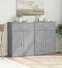 Sideboards 2 Stk. Betongrau 60x30x84 cm Holzwerkstoff