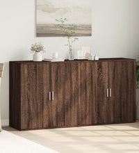 Sideboards 2 Stk. Braun Eichen-Optik 79x38x80 cm Holzwerkstoff