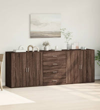 Sideboards 3 Stk. Braun Eichen-Optik Holzwerkstoff