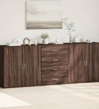 Sideboards 3 Stk. Braun Eichen-Optik Holzwerkstoff