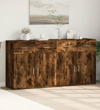 Sideboards 2 Stk. Räuchereiche 79x38x80 cm Holzwerkstoff