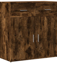 Sideboards 2 Stk. Räuchereiche 79x38x80 cm Holzwerkstoff