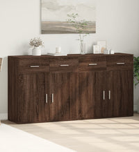 Sideboards 2 Stk. Braun Eichen-Optik 79x38x80 cm Holzwerkstoff