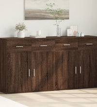 Sideboards 2 Stk. Braun Eichen-Optik 79x38x80 cm Holzwerkstoff