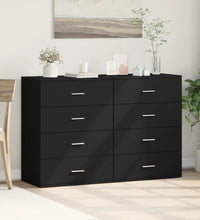 Sideboards 2 Stk. Schwarz 60x39x80 cm Holzwerkstoff