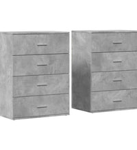 Sideboards 2 Stk. Betongrau 60x39x80 cm Holzwerkstoff