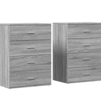 Sideboards 2 Stk. Grau Sonoma 60x39x80 cm Holzwerkstoff