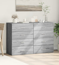 Sideboards 2 Stk. Grau Sonoma 60x39x80 cm Holzwerkstoff