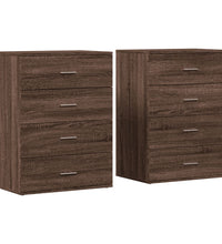 Sideboards 2 Stk. Braun Eichen-Optik 60x39x80 cm Holzwerkstoff