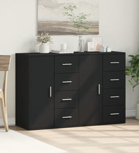 Sideboards 2 Stk. Schwarz 59x39x80 cm Holzwerkstoff