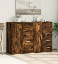 Sideboards 2 Stk. Räuchereiche 59x39x80 cm Holzwerkstoff