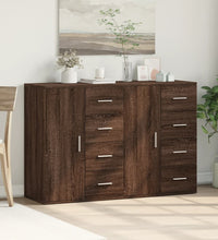 Sideboards 2 Stk. Braun Eichen-Optik 59x39x80 cm Holzwerkstoff