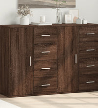 Sideboards 2 Stk. Braun Eichen-Optik 59x39x80 cm Holzwerkstoff