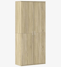 Highboard Sonoma-Eiche 80x35x180 cm Holzwerkstoff