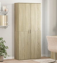 Highboard Sonoma-Eiche 80x35x180 cm Holzwerkstoff