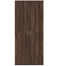 Highboard Braun Eichen-Optik 80x35x180 cm Holzwerkstoff