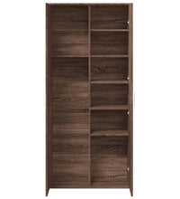 Highboard Braun Eichen-Optik 80x35x180 cm Holzwerkstoff