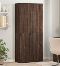 Highboard Braun Eichen-Optik 80x35x180 cm Holzwerkstoff