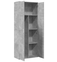 Highboard Betongrau 70x35x180 cm Holzwerkstoff
