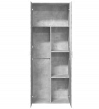 Highboard Betongrau 70x35x180 cm Holzwerkstoff