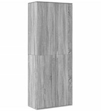 Highboard Grau Sonoma 70x35x180 cm Holzwerkstoff