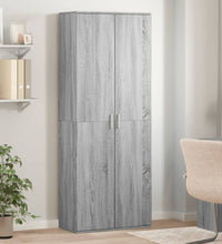 Highboard Grau Sonoma 70x35x180 cm Holzwerkstoff