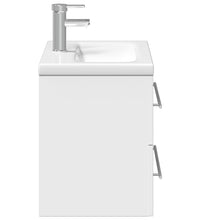 Waschbeckenunterschrank mit Einbaubecken Weiß