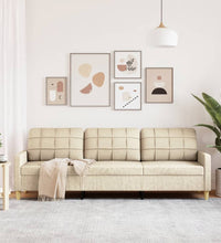 3-Sitzer-Sofa Creme 210 cm Stoff