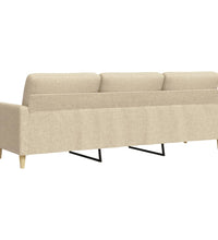 3-Sitzer-Sofa Creme 210 cm Stoff