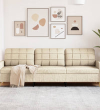 3-Sitzer-Sofa Creme 210 cm Stoff