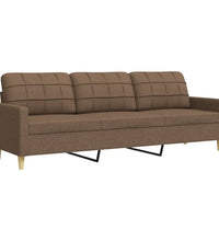 3-Sitzer-Sofa Braun 210 cm Stoff