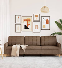 3-Sitzer-Sofa Braun 210 cm Stoff