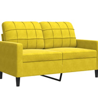2-Sitzer-Sofa Gelb 120 cm Samt