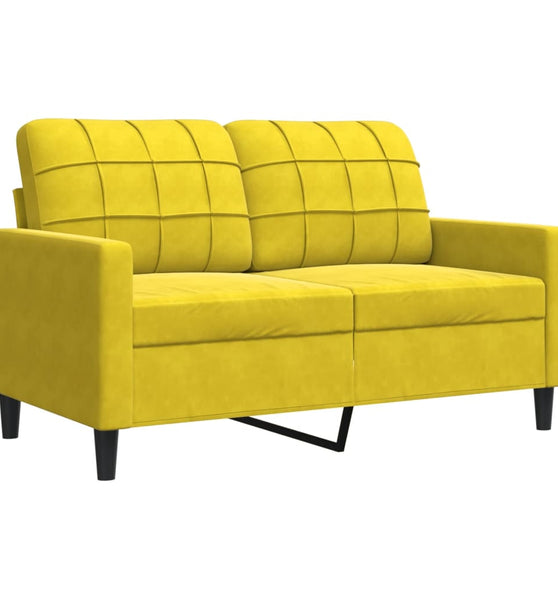 2-Sitzer-Sofa Gelb 120 cm Samt