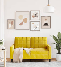 2-Sitzer-Sofa Gelb 120 cm Samt