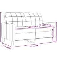 2-Sitzer-Sofa Gelb 120 cm Samt