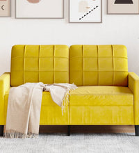 2-Sitzer-Sofa Gelb 120 cm Samt