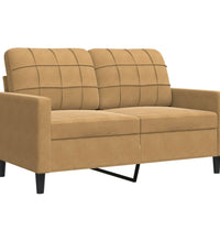 2-Sitzer-Sofa Braun 120 cm Samt