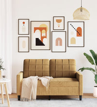 2-Sitzer-Sofa Braun 120 cm Samt