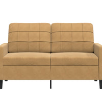 2-Sitzer-Sofa Braun 120 cm Samt